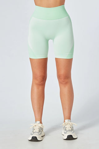 Short Cycliste Twill Active Recycled Color Block Body Fit - Vert