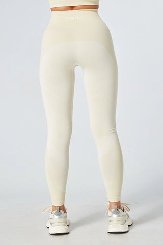 Twill Active Recycled Colour Block Body Fit Legging - Stone